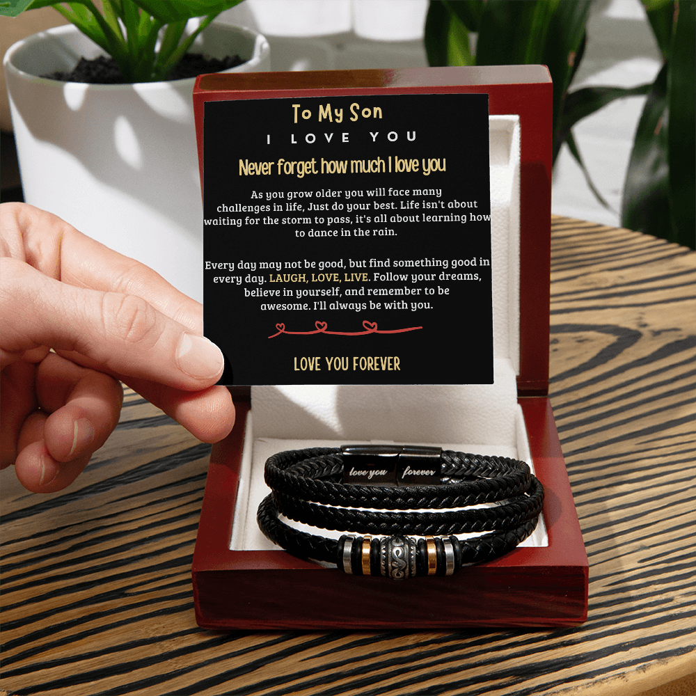 Best Gift For Son. Love You Forever Bracelet