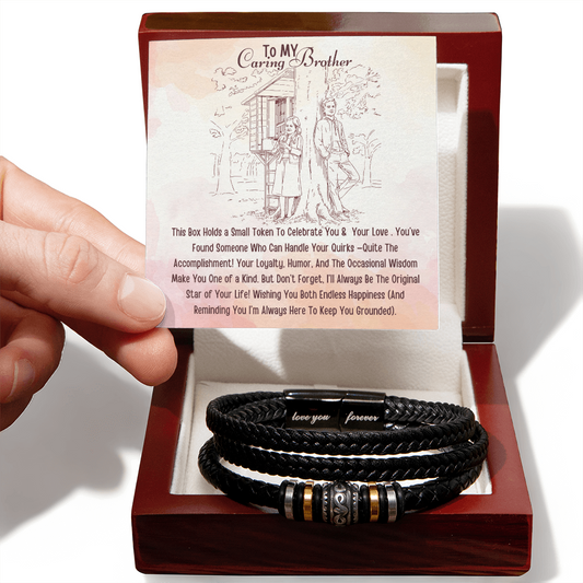 Best Gift From Sister To Brother. Love You Forever Bracelet