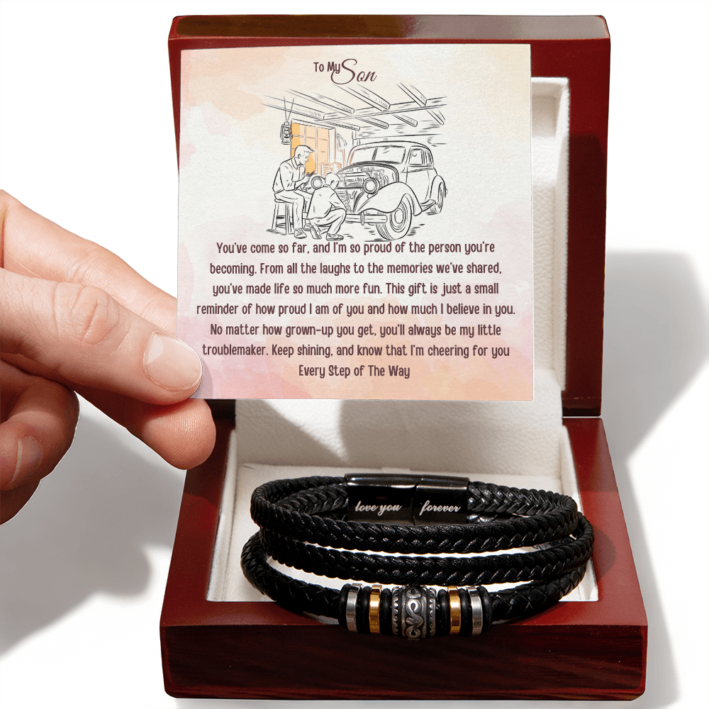 Best  Gift From Dad To Son. Love You Forever Bracelet