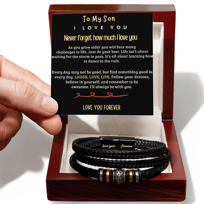 Best Gift For Son. Love You Forever Bracelet