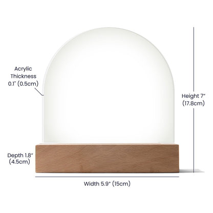 Best Gift For Mom. Acrylic Dome Plaque With Led Light Base