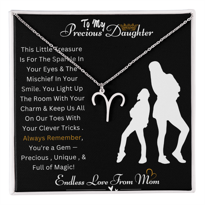 Best Gift For Daughter. Zodiac Symbol Necklace