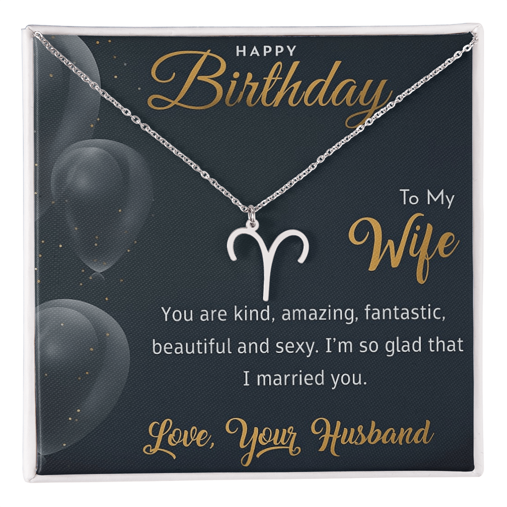 Best Gift For Wife. Zodiac Symbol Necklace