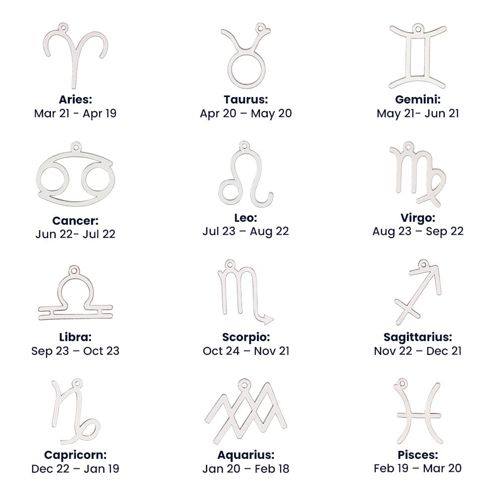 Best Gift From Father To Daughter. Zodiac Symbol Necklace