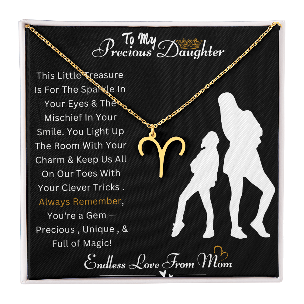 Best Gift For Daughter. Zodiac Symbol Necklace