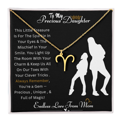 Best Gift For Daughter. Zodiac Symbol Necklace