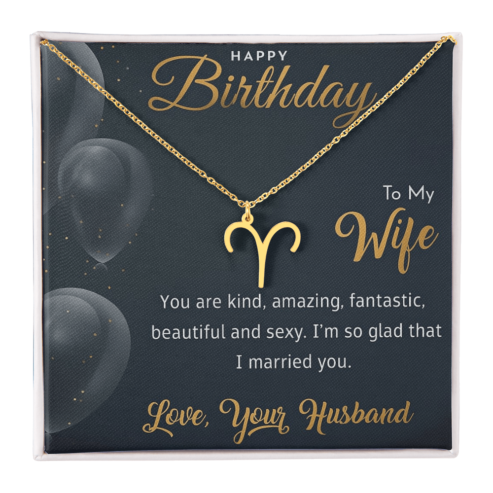 Best Gift For Wife. Zodiac Symbol Necklace