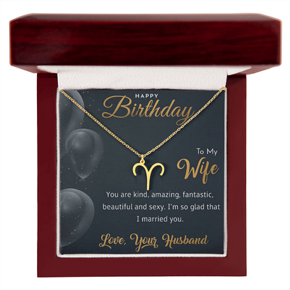 Best Gift For Wife. Zodiac Symbol Necklace