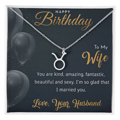 Best Gift For Wife. Zodiac Symbol Necklace