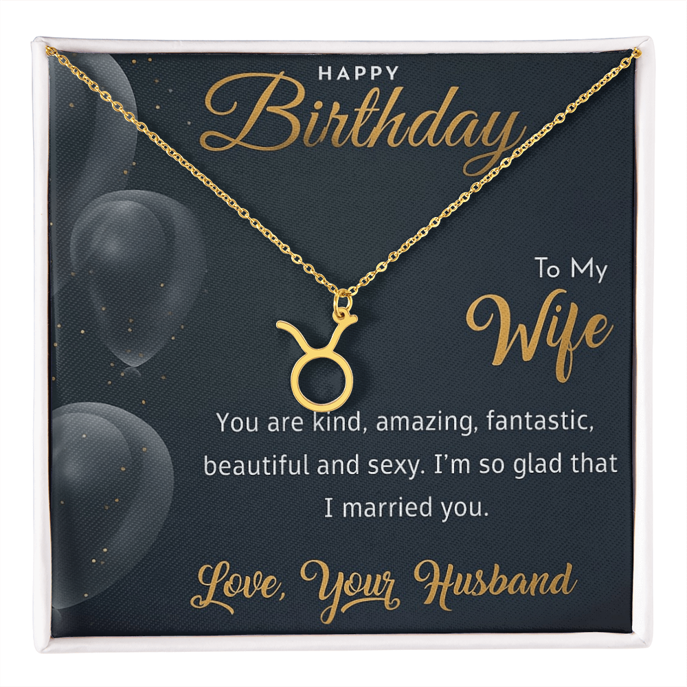 Best Gift For Wife. Zodiac Symbol Necklace