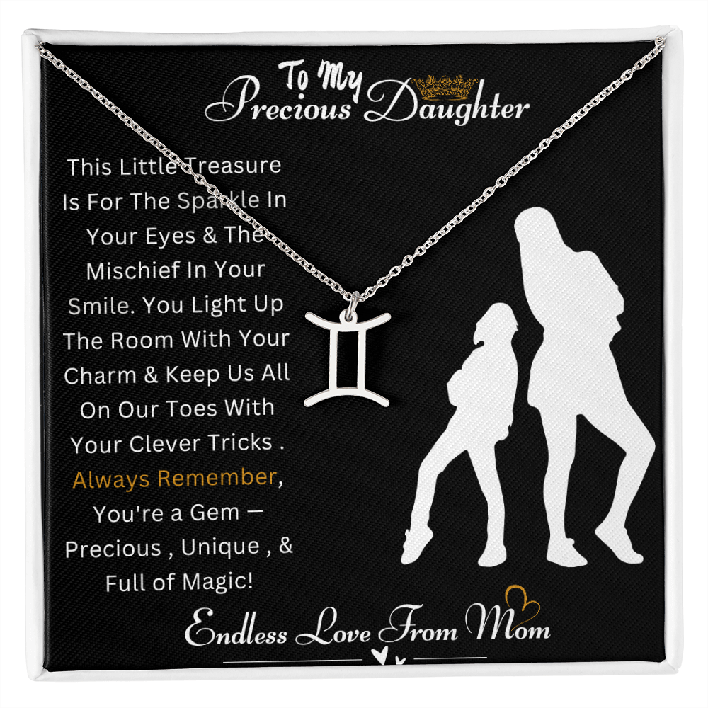 Best Gift For Daughter. Zodiac Symbol Necklace