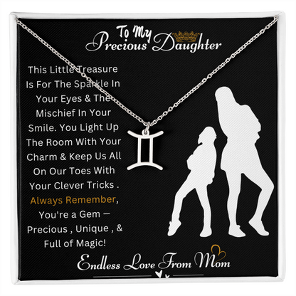Best Gift For Daughter. Zodiac Symbol Necklace
