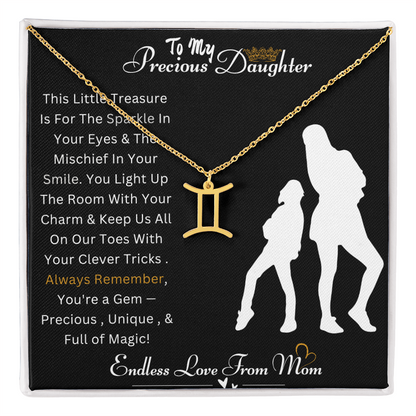 Best Gift For Daughter. Zodiac Symbol Necklace