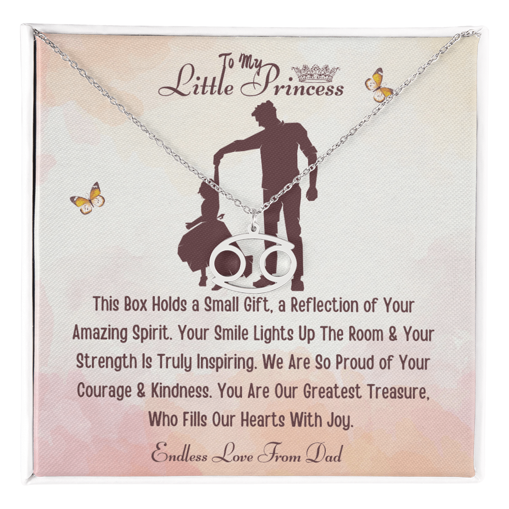 Best Gift From Father To Daughter. Zodiac Symbol Necklace