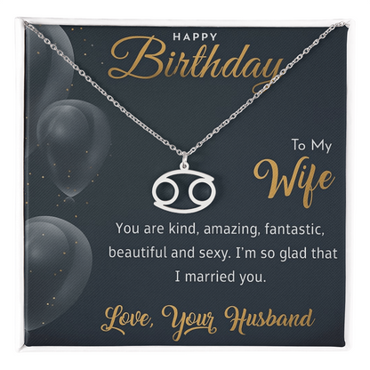 Best Gift For Wife. Zodiac Symbol Necklace