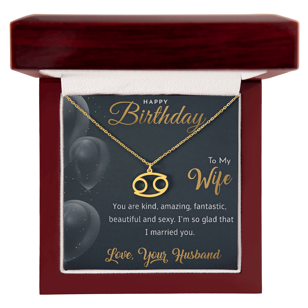 Best Gift For Wife. Zodiac Symbol Necklace