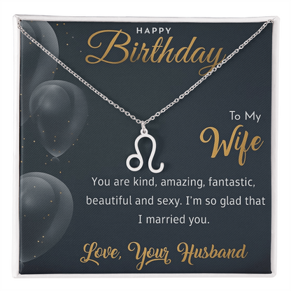 Best Gift For Wife. Zodiac Symbol Necklace