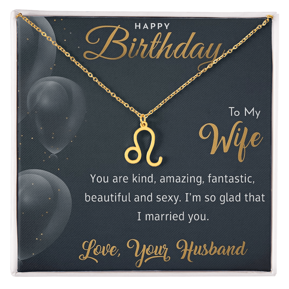 Best Gift For Wife. Zodiac Symbol Necklace