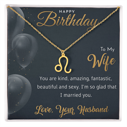 Best Gift For Wife. Zodiac Symbol Necklace