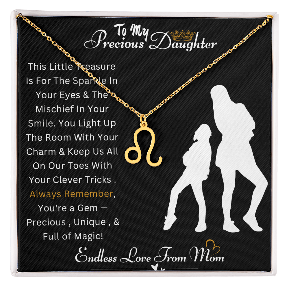 Best Gift For Daughter. Zodiac Symbol Necklace