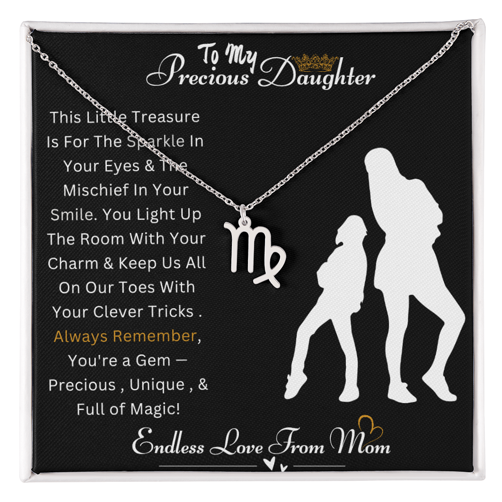 Best Gift For Daughter. Zodiac Symbol Necklace