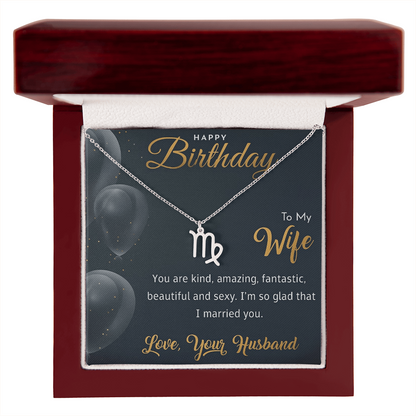 Best Gift For Wife. Zodiac Symbol Necklace