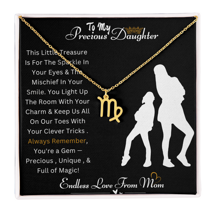 Best Gift For Daughter. Zodiac Symbol Necklace