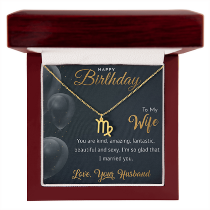 Best Gift For Wife. Zodiac Symbol Necklace
