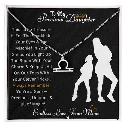 Best Gift For Daughter. Zodiac Symbol Necklace