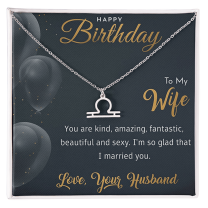 Best Gift For Wife. Zodiac Symbol Necklace