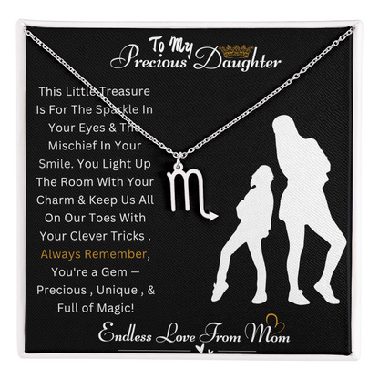 Best Gift For Daughter. Zodiac Symbol Necklace