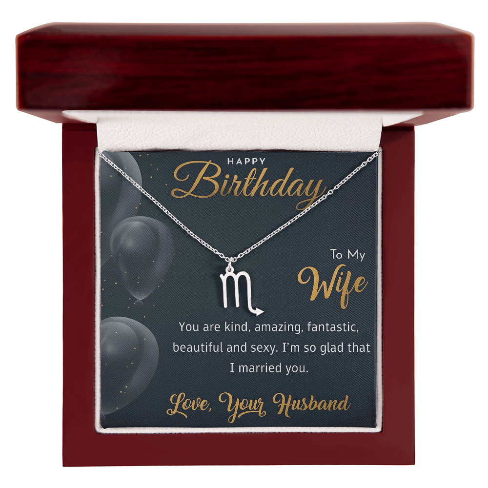 Best Gift For Wife. Zodiac Symbol Necklace