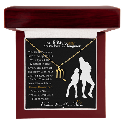 Best Gift For Daughter. Zodiac Symbol Necklace