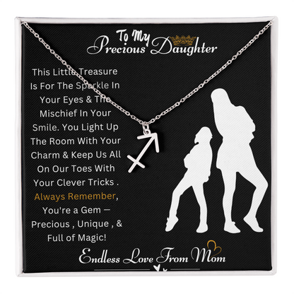 Best Gift For Daughter. Zodiac Symbol Necklace