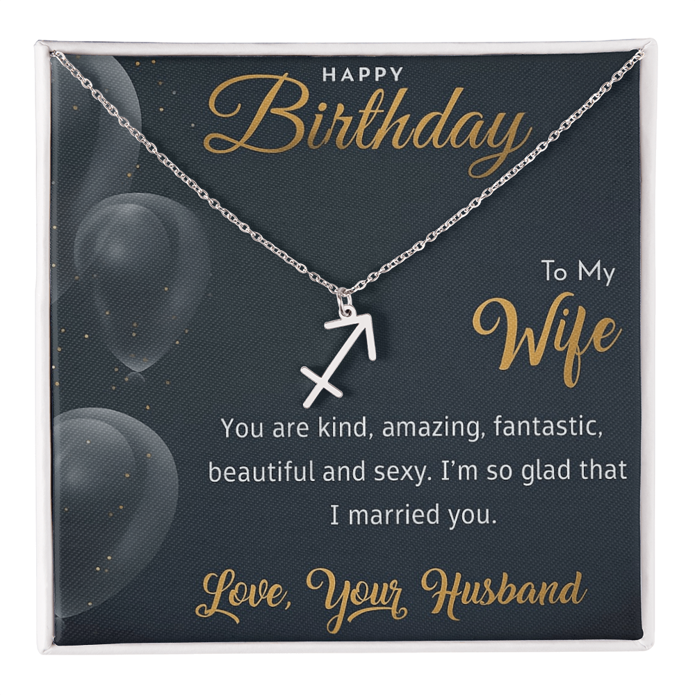 Best Gift For Wife. Zodiac Symbol Necklace