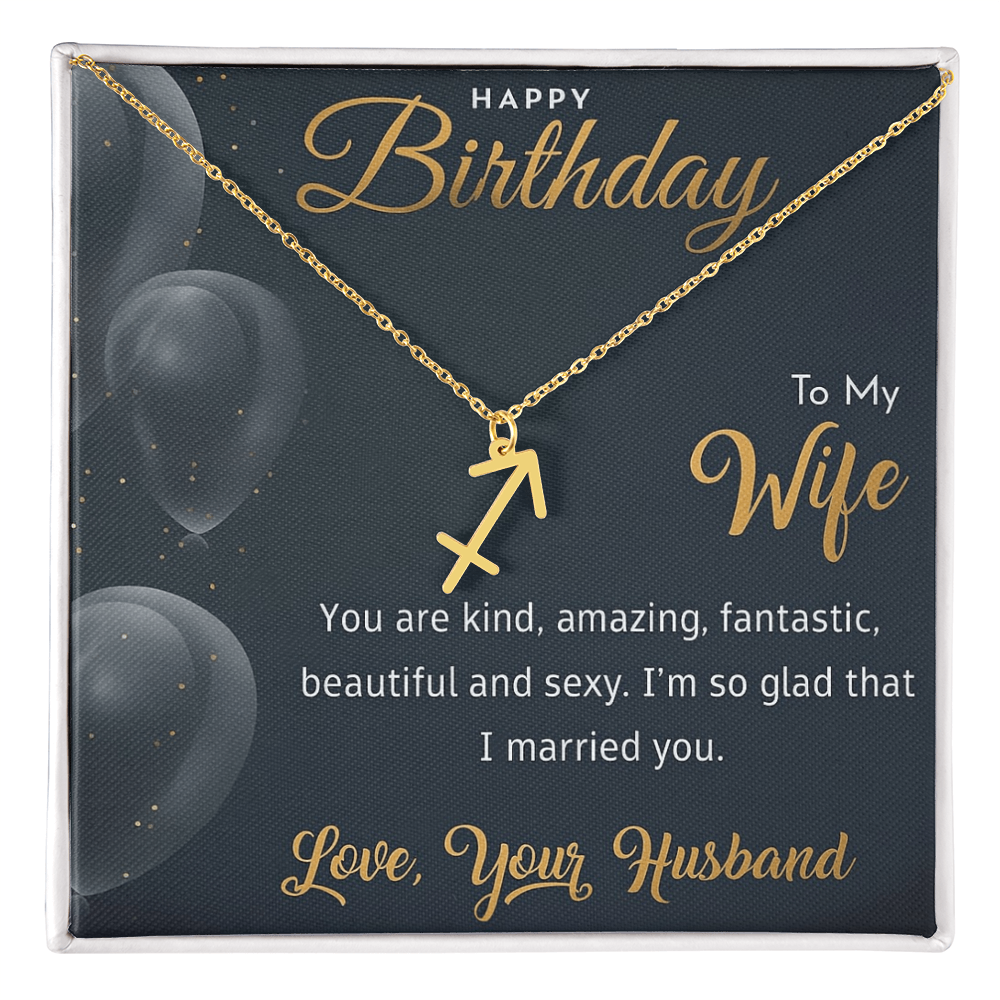 Best Gift For Wife. Zodiac Symbol Necklace