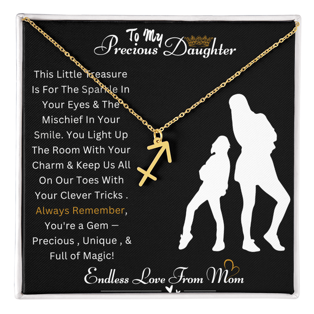 Best Gift For Daughter. Zodiac Symbol Necklace