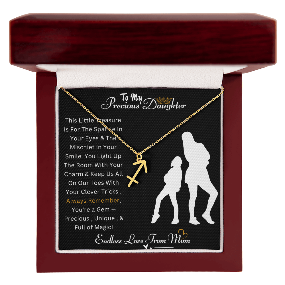 Best Gift For Daughter. Zodiac Symbol Necklace