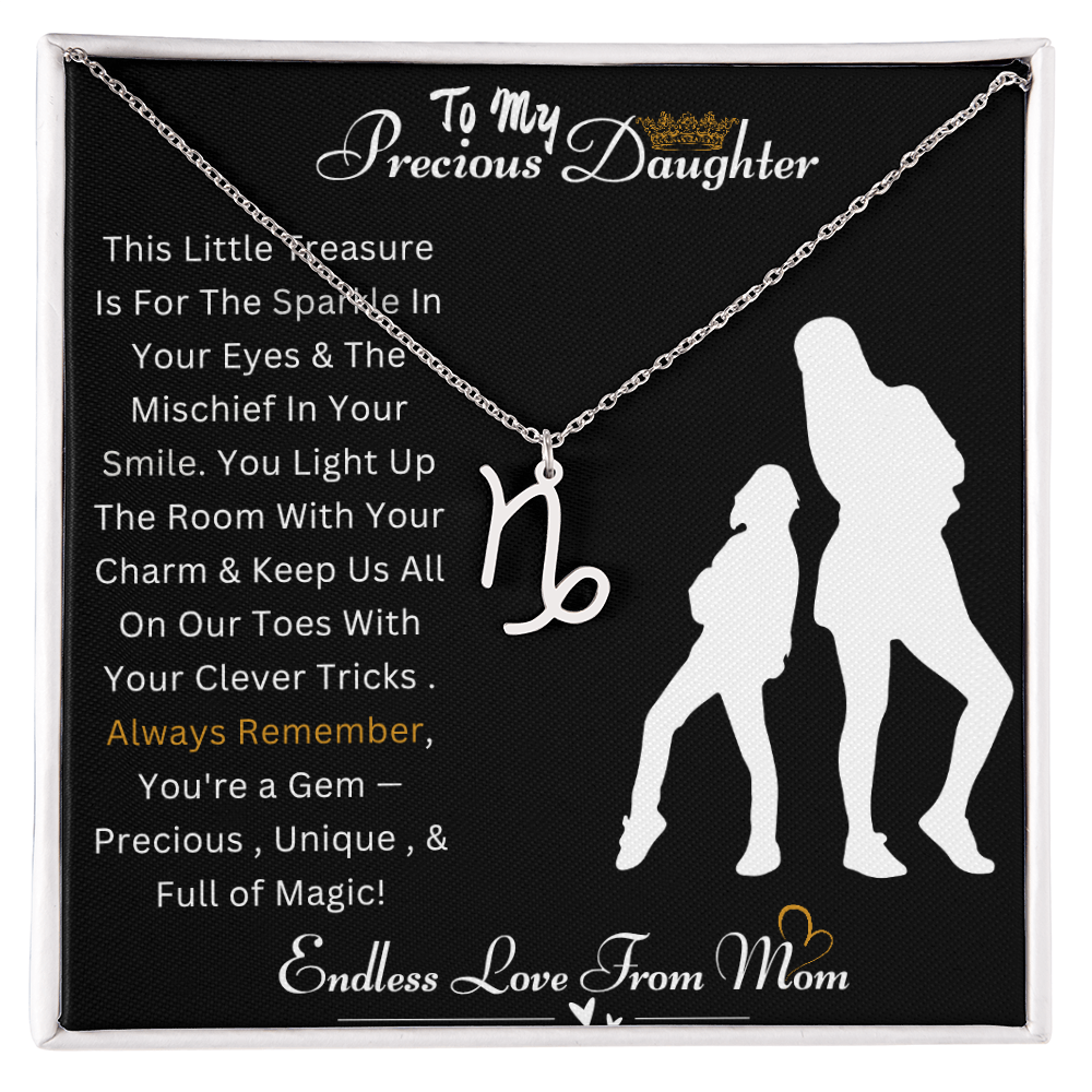 Best Gift For Daughter. Zodiac Symbol Necklace