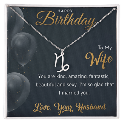 Best Gift For Wife. Zodiac Symbol Necklace