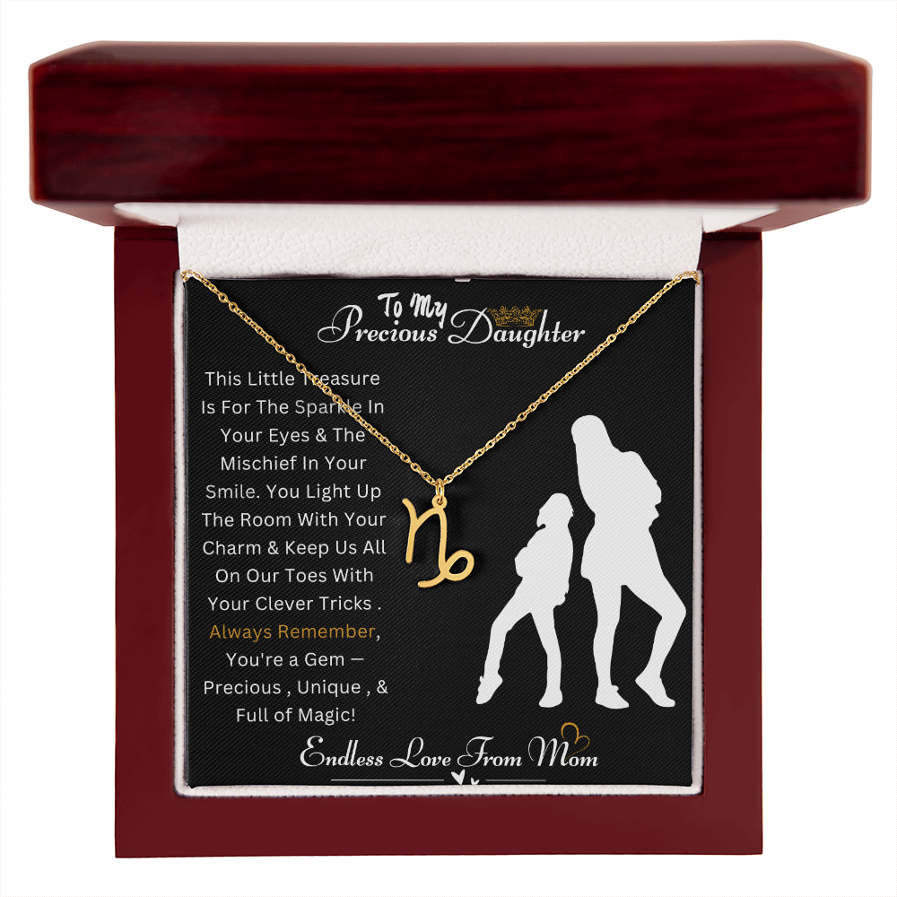 Best Gift For Daughter. Zodiac Symbol Necklace