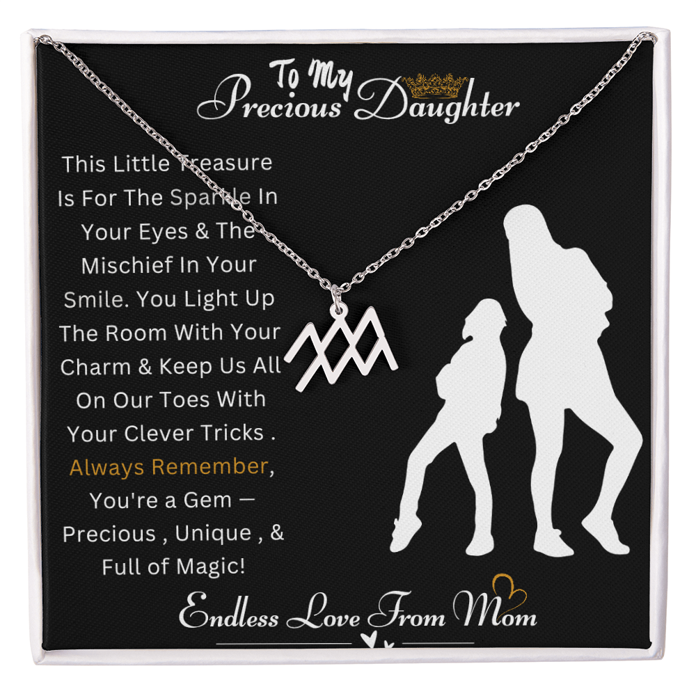 Best Gift For Daughter. Zodiac Symbol Necklace
