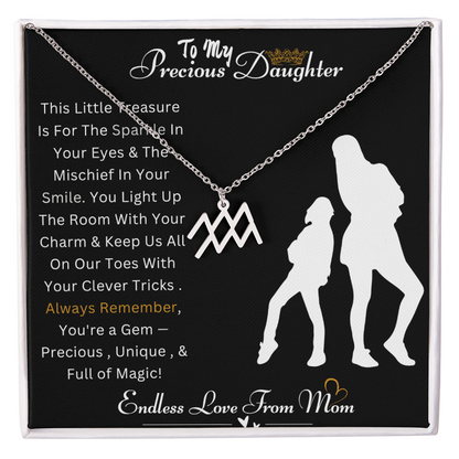 Best Gift For Daughter. Zodiac Symbol Necklace