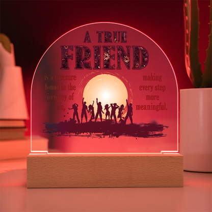 Best Gift For Friend . Acrylic Dome Plaque With Led Light Base