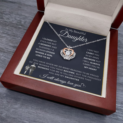 Best Gift For Daughter. Crown Pendant Necklace