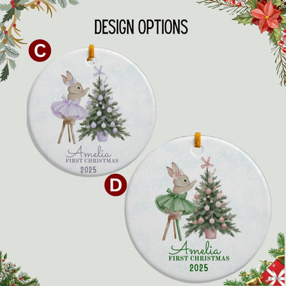 Baby Girl First Christmas Ornament, Personalized Baby Christmas Ornament, Baby's First Christmas, Christmas Keepsake, Custom Baby Ornament