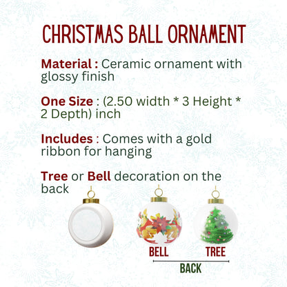 Baby's First Christmas Decoration| Personalised Baby's 1st Christmas Scene Decoration | Keepsake Christmas Santa Gift Ceramic Ornament