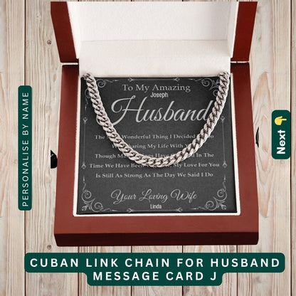 "To My Precious Husband" –  Accessories With Personalized Message Card