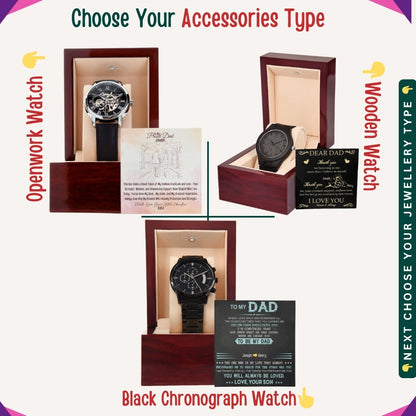 To My Incredible Dad" – You Mean the World to Me, Necklace With Personalized Message Card