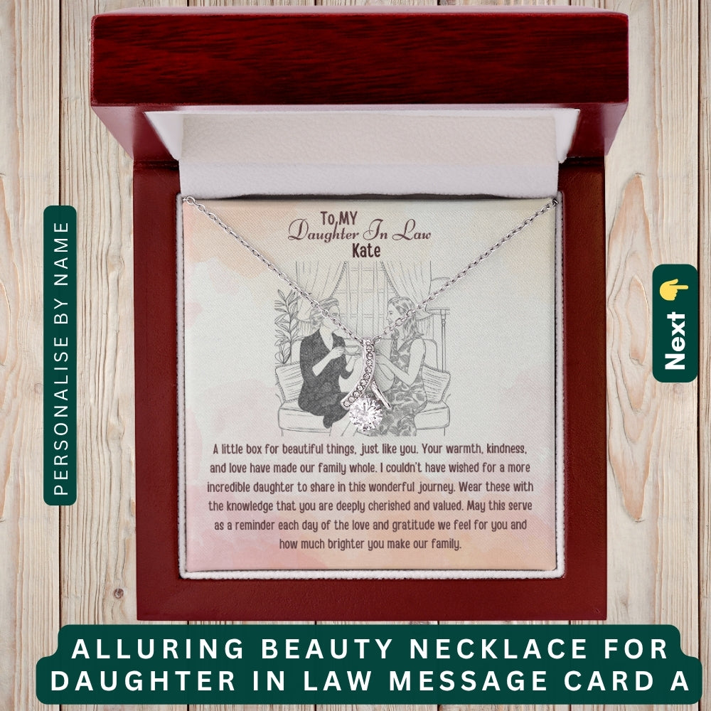 "To My Daughter, Granddaughter & Daughter-in-Law," – A Gift from the Heart, Necklace With Personalized Message Card